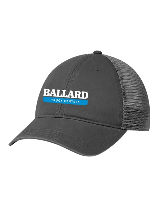 Richardson 111 Garment Washed Trucker Cap Charcoal w/Charcoal Mesh w/Ballard Truck Centers Logo