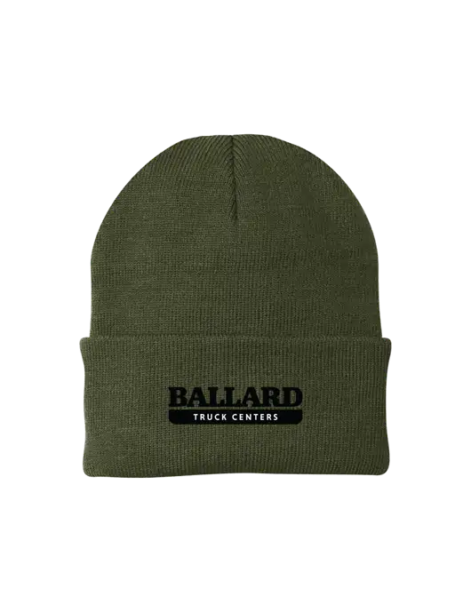 Dark Olive Green Knit Cap w/Ballard Truck Centers Logo