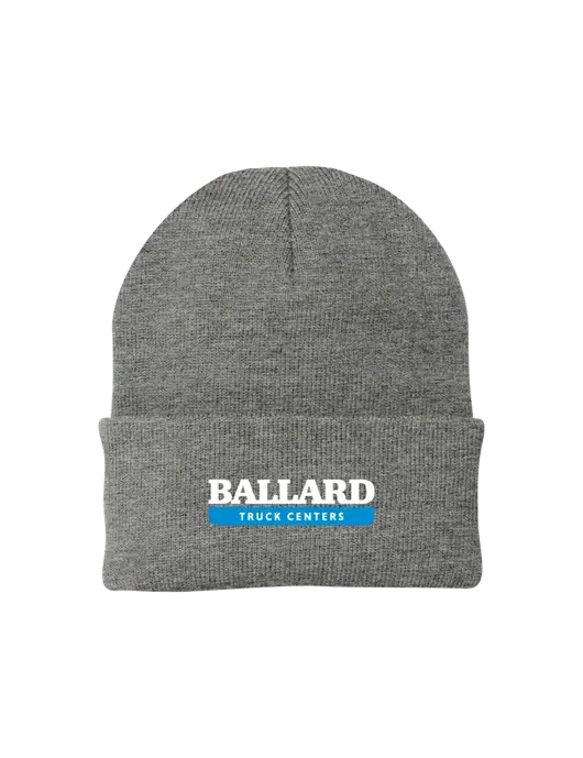 Medium Grey Heather Knit Cap w/Ballard Truck Centers Logo