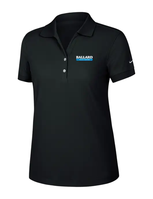 Nike Womens Dri-FIT Classic Black Polo w/Ballard Truck Centers Logo