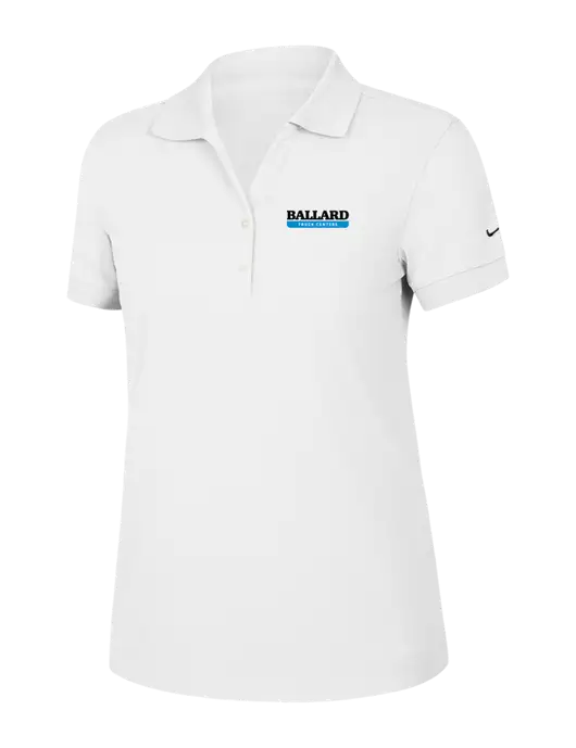 Nike Womens Dri-FIT Classic White Polo w/Ballard Truck Centers Logo