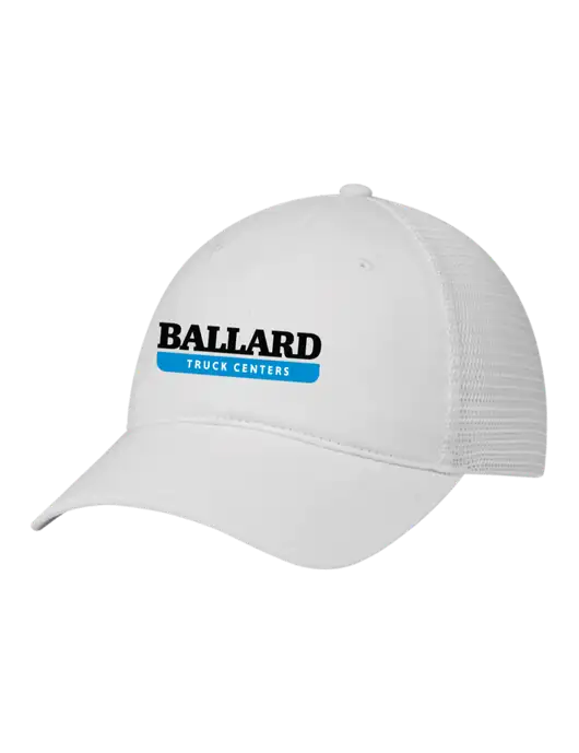 Richardson 111 Garment Washed Trucker Cap White w/White Mesh w/Ballard Truck Centers Logo