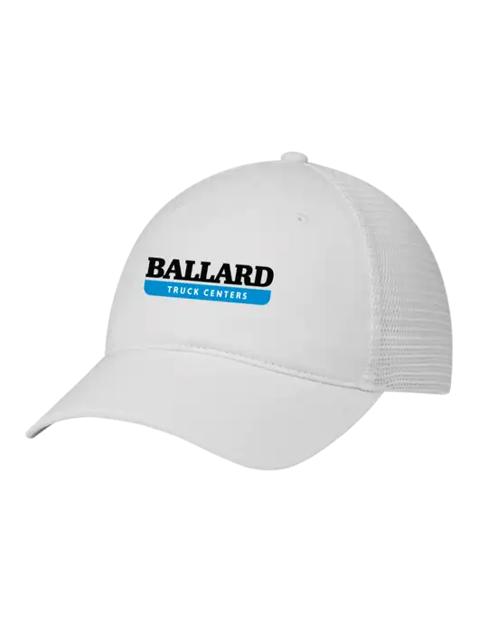 Richardson 111 Garment Washed Trucker Cap White w/White Mesh w/Ballard Truck Centers Logo