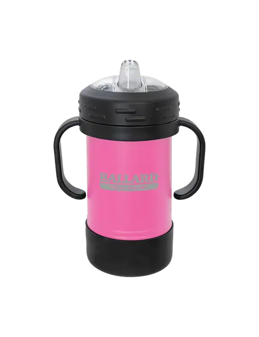 Polar Camel 10 oz Powder Coated Pink Sippy Cup w/Ballard Truck Centers Logo