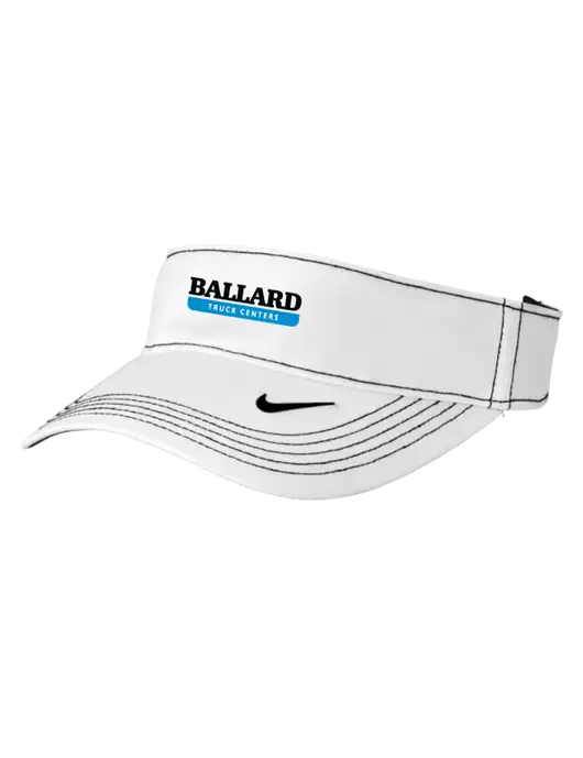 Nike White Dri-FIT Ace Visor w/Ballard Truck Centers Logo