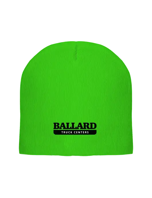 Safety Green Element Knit Beanie w/Ballard Truck Centers Logo