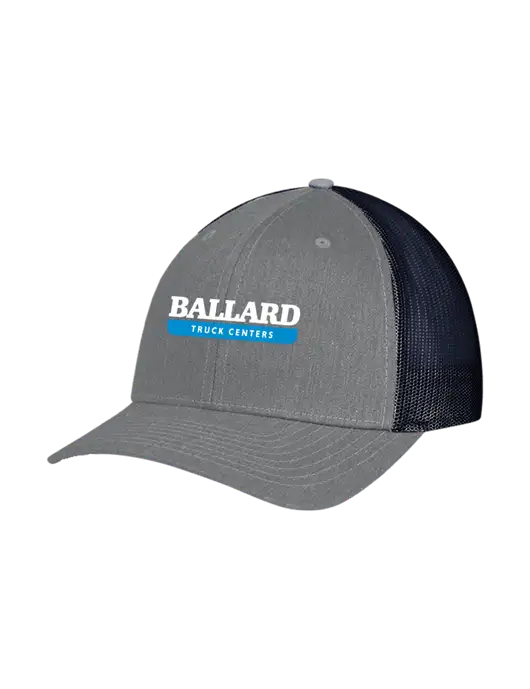 Richardson Adjustable Snapback Original 112 Trucker Cap Heather Grey w/Navy Mesh w/Ballard Truck Centers Logo