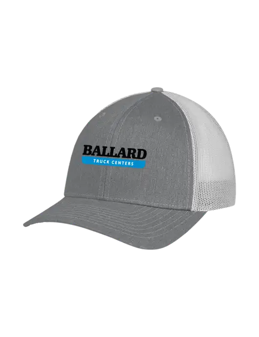 Richardson Adjustable Snapback Original 112 Trucker Cap Heather Grey w/Light Grey Mesh w/Ballard Truck Centers Logo