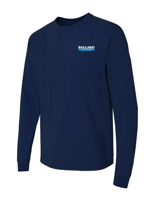 Comfort Colors Garment-Dyed Dark Navy Heavyweight Long Sleeve T-Shirt w/Ballard Truck Centers Logo