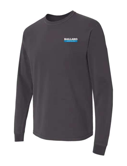 Comfort Colors Garment-Dyed Dark Grey Heavyweight Long Sleeve T-Shirt w/Ballard Truck Centers Logo