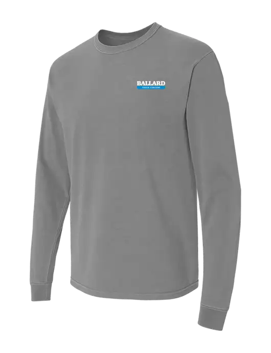Comfort Colors Garment-Dyed Medium Grey Heavyweight Long Sleeve T-Shirt w/Ballard Truck Centers Logo