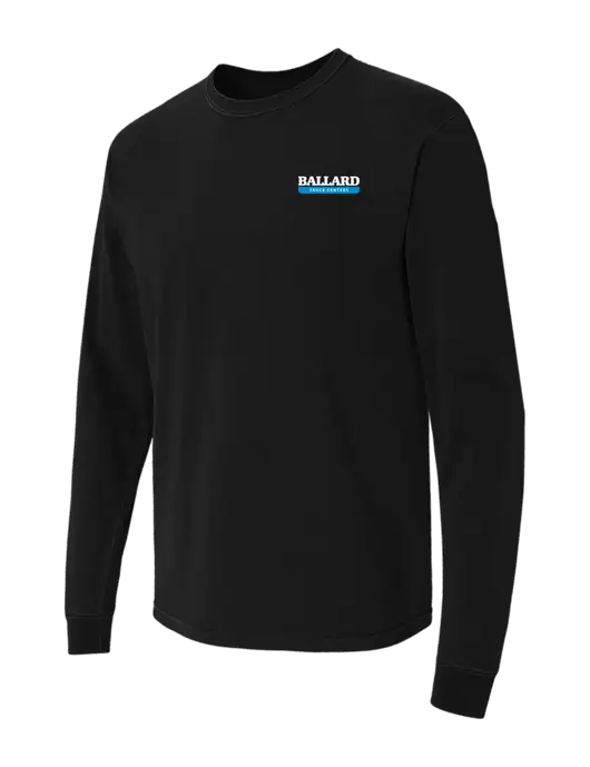 Comfort Colors Garment-Dyed Black Heavyweight Long Sleeve T-Shirt w/Ballard Truck Centers Logo