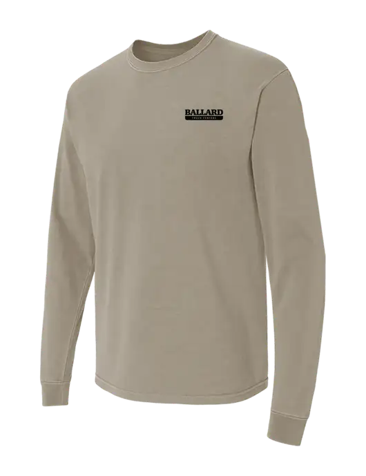 Comfort Colors Garment-Dyed Light Taupe Heavyweight Long Sleeve T-Shirt w/Ballard Truck Centers Logo