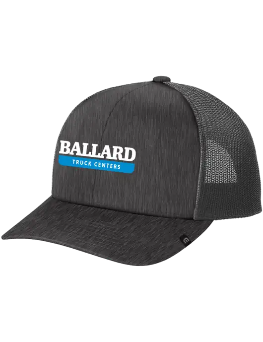TravisMathew Very Dark Grey Heather Cruz Trucker Cap w/Ballard Truck Centers Logo