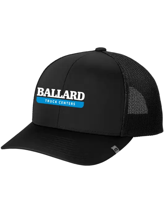 TravisMathew Black Cruz Trucker Cap w/Ballard Truck Centers Logo