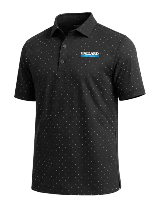 Callaway Micro Chev Black Print Polo w/Ballard Truck Centers Logo