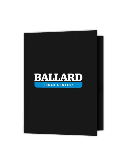 Black Presentation Folder with Dual Pockets w/Ballard Truck Centers Logo